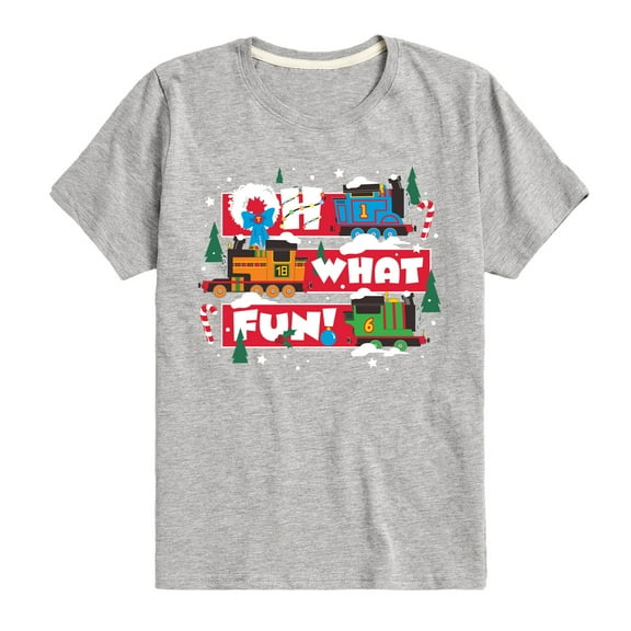 Thomas & Friends - Oh What Fun - Youth and Toddler Short Sleeve Graphic T-Shirt