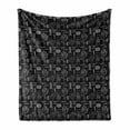 thumbnail image 1 of Cactus Soft Flannel Fleece Throw Blanket, Various Outline Style Prickle Plants on Chalkboard Look Background, Cozy Plush for Indoor and Outdoor Use, 50" x 70", Charcoal Grey White, by Ambesonne, 1 of 6