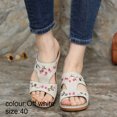 thumbnail image 3 of Embroidery Orthopedic Comfy Flip Flop Sandals Open Toe Summer Outdoor Slippers Wedges Slippers for, 3 of 7