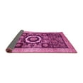 thumbnail image 2 of Ahgly Company Indoor Round Abstract Pink Modern Area Rugs, 3' Round, 2 of 4