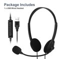 thumbnail image 4 of HLONK USB Headset with Microphone Noise Cancelling  Stereo Computer Headphones with Boom Mic & Volume Controls  Wired Over Ear Headphone for PC  Laptop  Call Center  Business  Office  Sky, 4 of 8