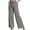 Gray, variant on Posijego Womens Wide Leg Dress Pants Tie Knot Elastic High Waist Work Pants Business Casual Office Trousers