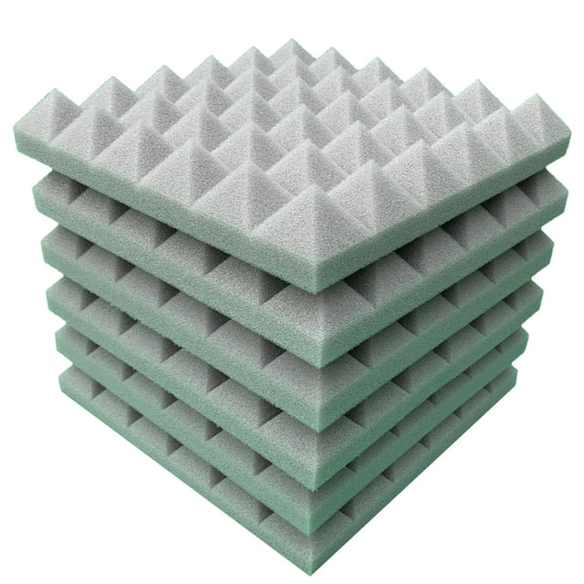 Leutsin 6Pcs Acoustic Foam Panel Sound Stop Absorption Sponge Studio KTV Soundproof