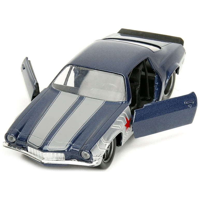 1973 Chevrolet Camaro Dark Blue Metallic with Gray Stripes and