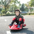 Enhanced 24V Kids Ride On Electric Scooter with Helmet and Knee Pads