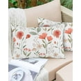 thumbnail image 6 of Boho Floral Throw Pillow Cover,Spring Botanical Watercolor Garden Plants Rectangle Decorative Pillow Case Protector Soft Cushion Cover Lumbar Pillowcase for Couch Sofa Bedroom Car Decor 20x26 Inch, 6 of 8