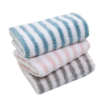 

3Pcs Striped Coral Dishtowel Kitchen Sponge Cleaning Towels for Dish Washing