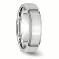 thumbnail image 3 of Primal Steel Cobalt Beveled Edge Satin 6mm Band, 3 of 9