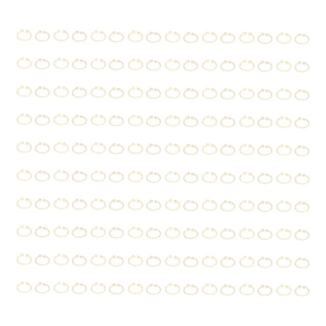 160 anillos para carpetas, material de PE, duraderos, de fácil operación, amplia aplicación, anillos para libros para llaves, documentos HYH‑15 (amarillo)