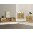 thumbnail image 6 of Heynemo Accent Cabinet with Doors, Entryway Cabinet with Oak Legs, Wooden Decorative Sideboard Cabinet with Adjustable Shelf & Doors for Living Room, Entryway, Dining room, Natural, 6 of 6