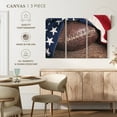 thumbnail image 4 of Elephant Stock American Flag Football Wall Art - Horizontal Multi Panel Canvas - Living Room Wall Decor - Sports Multi Panel - Brown And Blue Decor - 23" x 14", 4 of 4