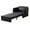Black, variant on Adult Sleeper Chair Bed 3-in-1 Convertible Sofa Chair Bed Pull Out Sofa Bed Convenient Folding Tray Table with USB and Type-C Charging Ports for Living Room