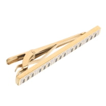 BESTYASH Music Note Tie Clip Golden Titanium Steel Elegant Party Jewelry