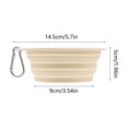 thumbnail image 3 of Cififendec Collapsible Slow Feeder Pet Bowl, 5.7", Portable Silicone Travel Water Food Dish with Carabiner for Dog Cat Outdoor Walking Hiking Use, 3 of 5
