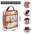 thumbnail image 3 of Sushi Lunch Box Insulated Lunch Bag Box Women Men Reusable Cute Small Bento Lunch Box Containers for Travelers Cooler Tote Bag Lunchbox for Office School Picnic, 3 of 6