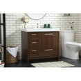 thumbnail image 2 of Elegant Decor Wyatt 36" Aluminum Alloy and MDF Single Bathroom Vanity in Walnut, 2 of 8