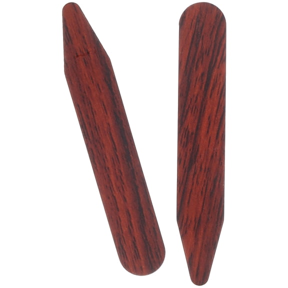 STOBOK Light Brown Wooden Collar Stays for Dress Shirt Collar Support