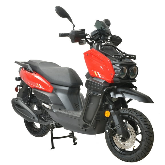 HHH Tank 150 Moped Gas Scooter 150cc Motorcycle Automatic Adult Bike with 12" Aluminum Wheels