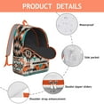 thumbnail image 4 of Nordic Style Casual Laptop Backpack for Women, Waterproof College Daypack with Tribal Elements and Multi-Pocket Layout, 4 of 5