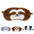 thumbnail image 2 of Coofit Sleeping Mask Plush Sloth Panda Eye Mask Sleeping Blindfold with Elastic Strap, 2 of 7