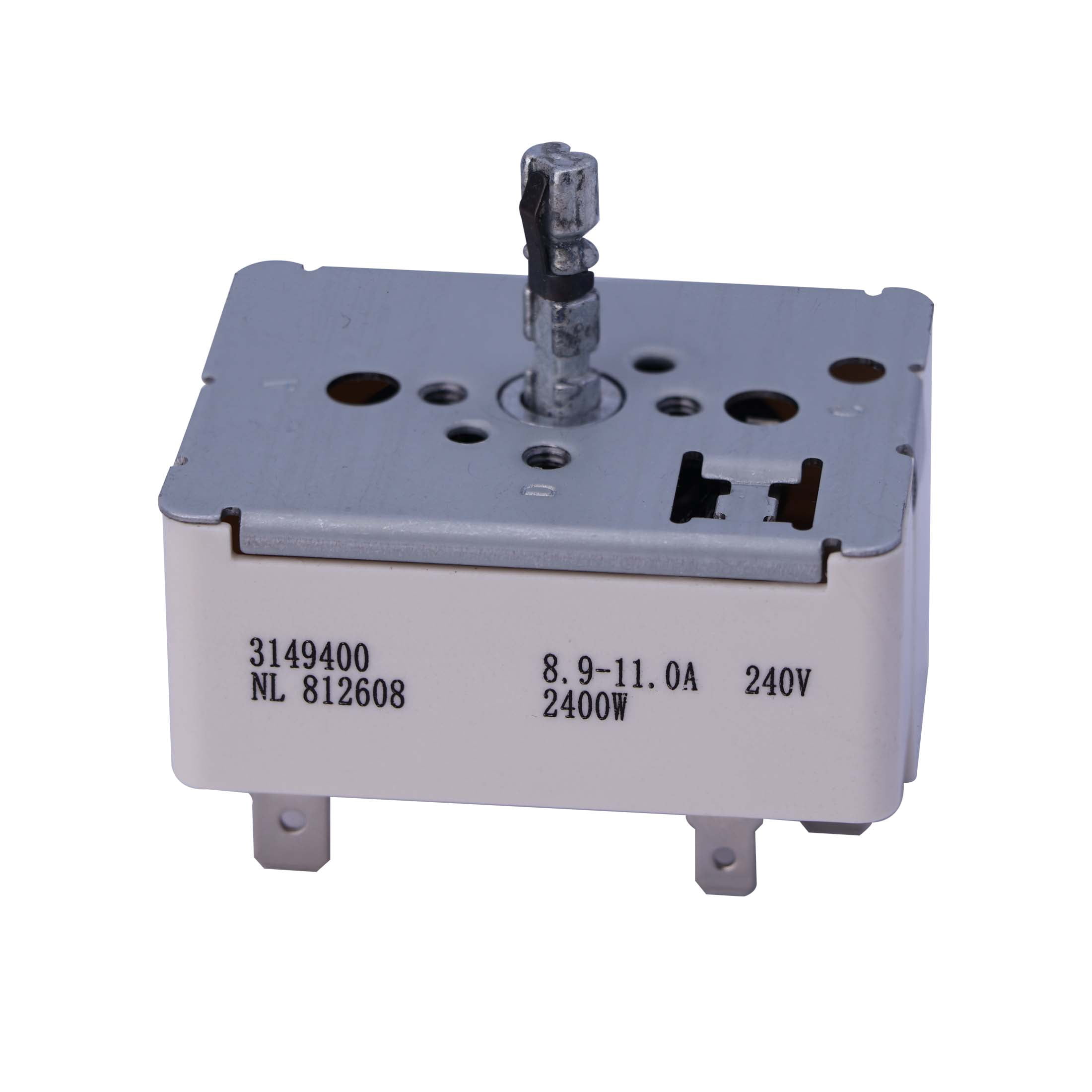 3149400 & 3148953 Range 8-Inch Burner Infinite Control Switch Replacement for Whirlpool, Maytag,  Amana Stoves | Compatible with 3148954, PS11740783, 336989, AP3095444