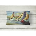thumbnail image 2 of Knost Regatta Pass Christian Sailboats Canvas Fabric Decorative Pillow, 2 of 3