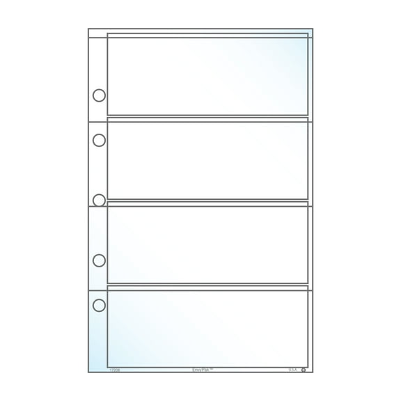 Concert and Event Ticket/Sticker Page Protectors, Fits UniKeep Mini Binder, Pack of 20 - Made in USA