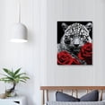 thumbnail image 3 of Nawypu Red Rose and Leopard Canvas Wall Art Honorable and Confident Leopard and Red Rose Stretched and Framed Ready to Hang for Living Room Bedroom Home Office Wall Decor Artwork, 3 of 4