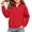Red, variant on Girls Quarter Zip Sweatshirt Long Sleeve Turtleneck Fashion Casual Kids Pullover Tops Gray 9-10 Years