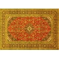 thumbnail image 1 of Ahgly Company Indoor Rectangle Medallion Yellow Traditional Area Rugs, 6' x 9', 1 of 4