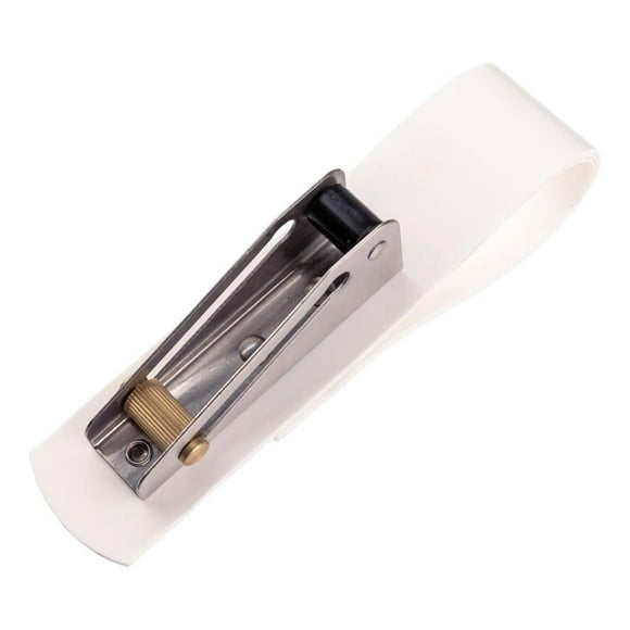 Taylor Made Boat Fender Adjuster 1015 Tidy-Ups; Use With 5/8 Inch Fender Lines; Strap Snap Over; For Standard Diameter Rail; White; Vinyl; For Marine Applications