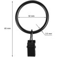 thumbnail image 2 of 40 Pack Metal Curtain Rings with Clips Black Decorative Drapery, Rings with Curtain Clips, Curtain Clip Rings, Drapery Clip Rings, 2 of 7