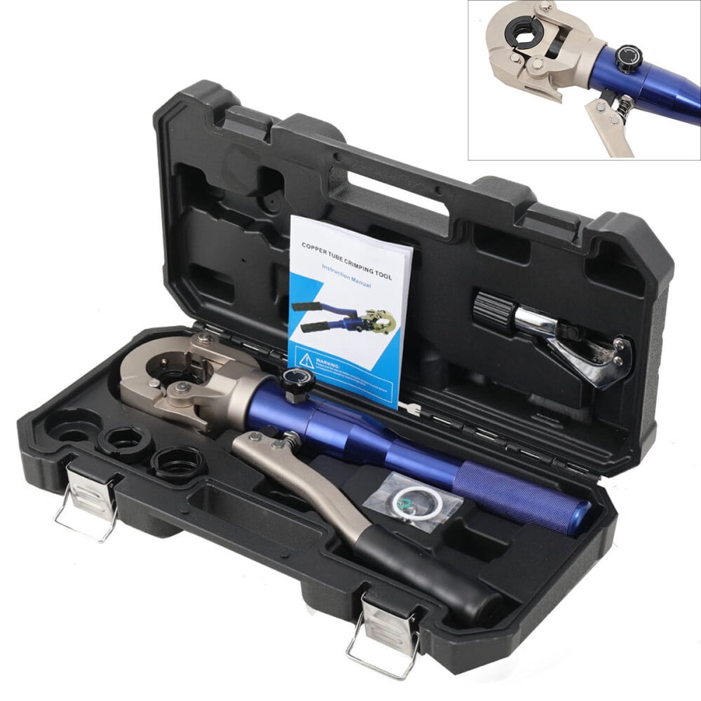 ECUTEE Pro Press Copper Crimper Tool Hydraulic Copper Pipe Crimping Tool with 1/2" 3/4" 1" Jaw for Copper Tubing Propress fittings