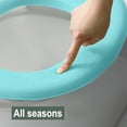 thumbnail image 4 of Funda para asiento de inodoro, cojín para asiento de inodoro EVA suave e impermeable, Universal con diseño autoadhesivo para baño, 4 of 6