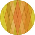 thumbnail image 1 of Ahgly Company Machine Washable Indoor Round Transitional Neon Orange Area Rugs, 8' Round, 1 of 7