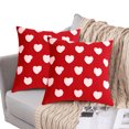 thumbnail image 1 of Funda Almohada Suave Con Bordado Corazón 2 Uds. Patrón 18x18 Pulgadas Decorativa para El Día San Valentín, 1 of 9