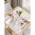 thumbnail image 5 of Spring Groundhog Placemats Set of 8, Watercolor Sunflower Botanical Pink Plaid Placemats for Dining Table, Place Mats for Kitchen Tabletop, Waterproof Wipeable Dining Table Mats Set, 5 of 9