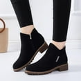 thumbnail image 2 of Busydd Boots for Women Fashion Casual Solid Color Booties for Women Comfortable Outdoor Ankle Boots Zipper Short Boots, 2 of 4