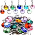 thumbnail image 3 of 20 Pcs Colorful Natural Crystal Alloy Pendant Charms for DIY Jewelry Making – Round Stone Lobster Buckle Accessories for Necklaces, Bracelets, 3 of 5