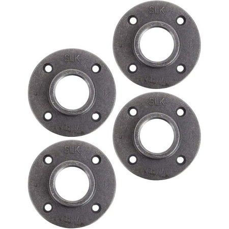 

Ironwerks Designs 2 Metal Flange - Decorative Pipe Shelf Dcor Industrial Pipe Fittings [4 Pack]