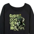 thumbnail image 3 of Marvel Spider-Man - St. Patrick's Day Green Looks Good On Me - Women's French Terry Pullover Sweatshirt, 3 of 5