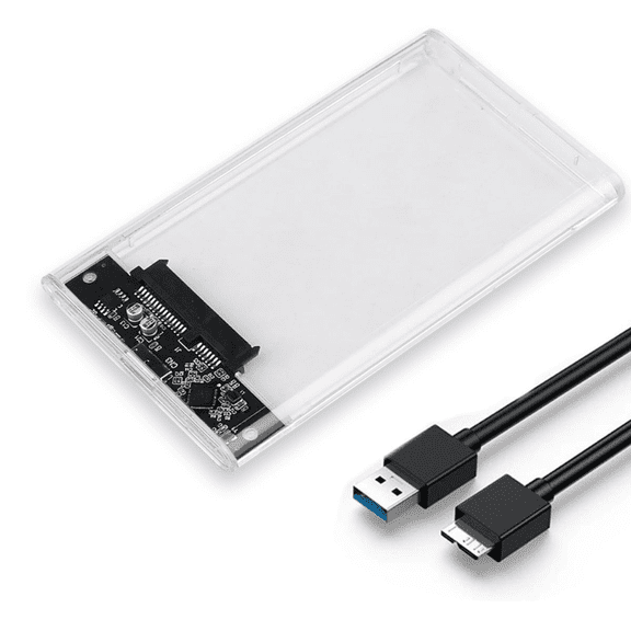 LigoWave USB 3.0 2.5Inch SATA3 5gbps Hard Drive Enclosure Caddy Case For External HDD/SSD,Transparent