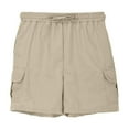 thumbnail image 3 of Mgmyaa Boys Cargo Shorts Knee Length Pockets Solid Elastic Waist Casual Shorts for Kids, 3 of 6