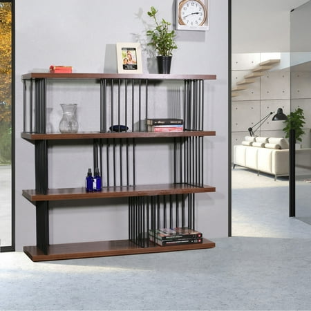 DAVEE Modern & Contemporary Antique Wood 3-tier Bookcase - 43.70*47.24*11.81 incehs