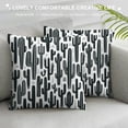 thumbnail image 3 of JRXY Black &amp; White Cactus Super Soft Home Office Decor Throw Pillow Case Cushion Cover for Couch Sofa Bed Chair (Black Cactus) White, 3 of 5
