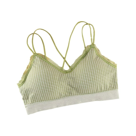 EnJoCho Teen Girls' Bra With Removable Pads Strap Sports Bra Training Bra Crop For Girls Multicolor Baby Cute Underwear