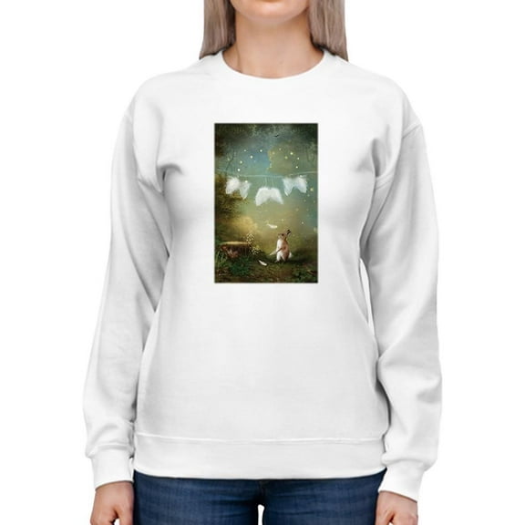 Pastell Little Bit Of Heaven Sweatshirt Womens -Charlotte Bird Designs, Female Casual Fit