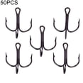 thumbnail image 4 of Opolski 50Pcs High-carbon Steel Crank Outdoor Fishing Lure Bait Triple Hooks Tackle Tool, 4 of 8