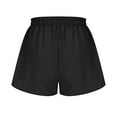 thumbnail image 6 of Homenesgenics Shorts for Women $5 Women's Shorts Casual Flowy Linen High Waist Drawstring Elastic Pockets Black S, 6 of 8