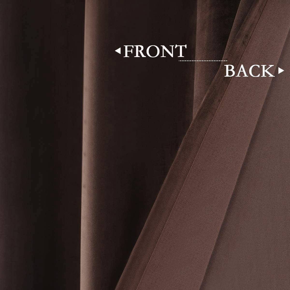Velvet Curtains 84 inches Long Soft Velvet Curtains Grommet Velvet Thermal Insulated Curtains Window Treatment for Bedroom Light Filtering Velvet Curtains Set of 2 Panels